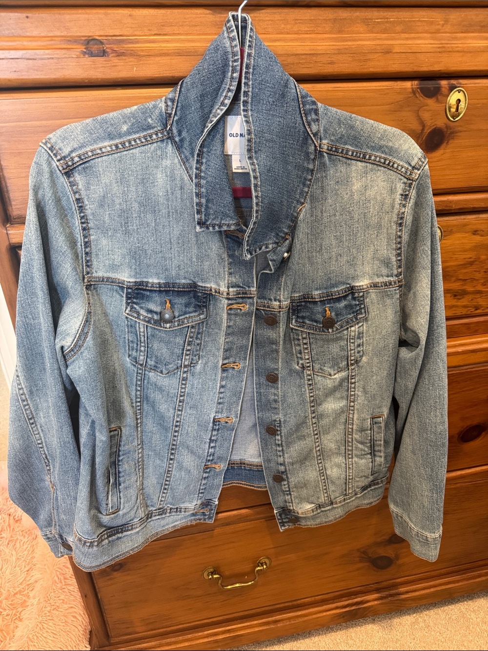 Old Navy Light Wash Blue Denim Jacket…..never worn